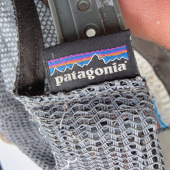 Patagonia P-6 Logo Adults Brown Trucker Hat Outdoors Camping Outdoors Casual - Picture 5 of 9